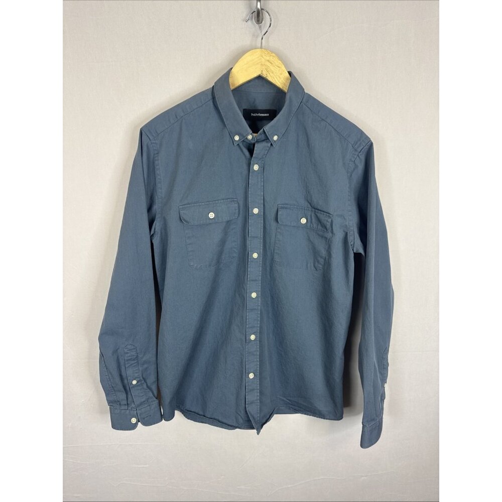 Peak Performance Dean ArmyS Button Shirt Men’s M Blue Cotton‎